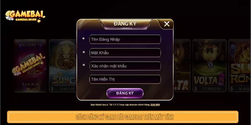 Cách đăng ký game bài trên máy tính