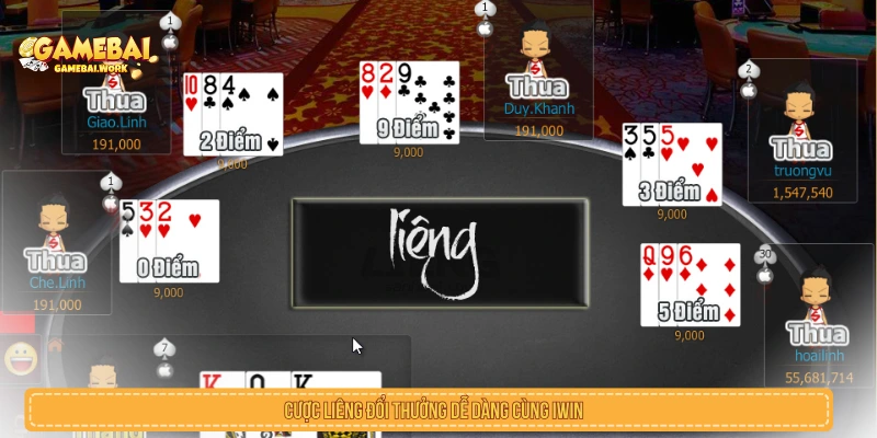 Game Bài IWIN Là Gì? Kho Trò Chơi, Trải Nghiệm Và Lưu Ý Bàn liêng trong game bài IWIN