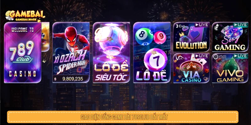 Giao diện game bài 789Club trên thiết bị người dùng